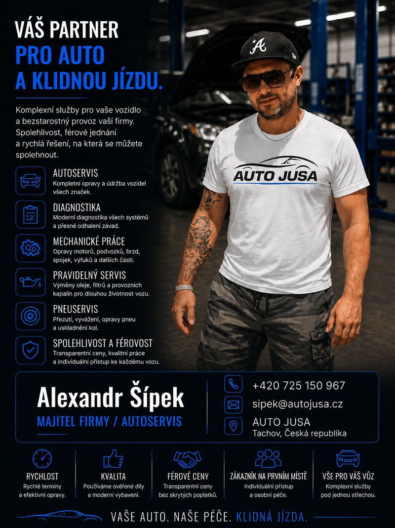 Alexandr Šípek — majitel firmy, autoservis, AUTO JUSA Tachov