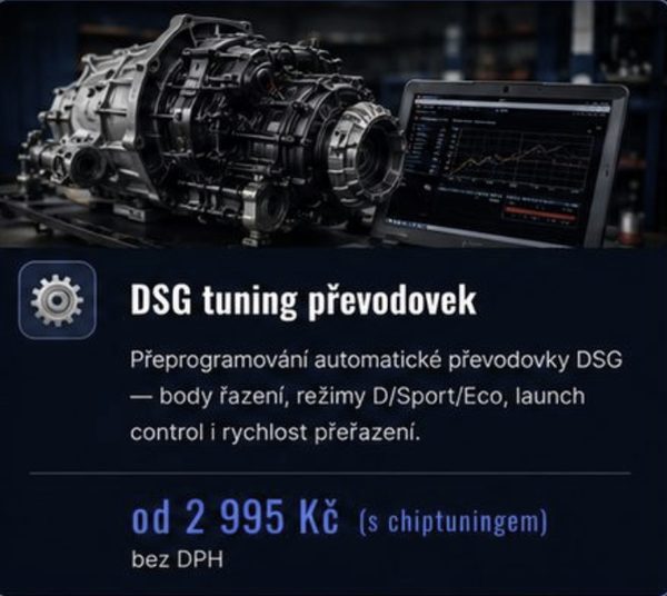 DSG tuning převodovek — od 2 995 Kč s chiptuningem bez DPH
