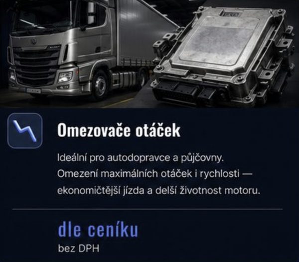 Omezovače otáček — dle ceníku bez DPH