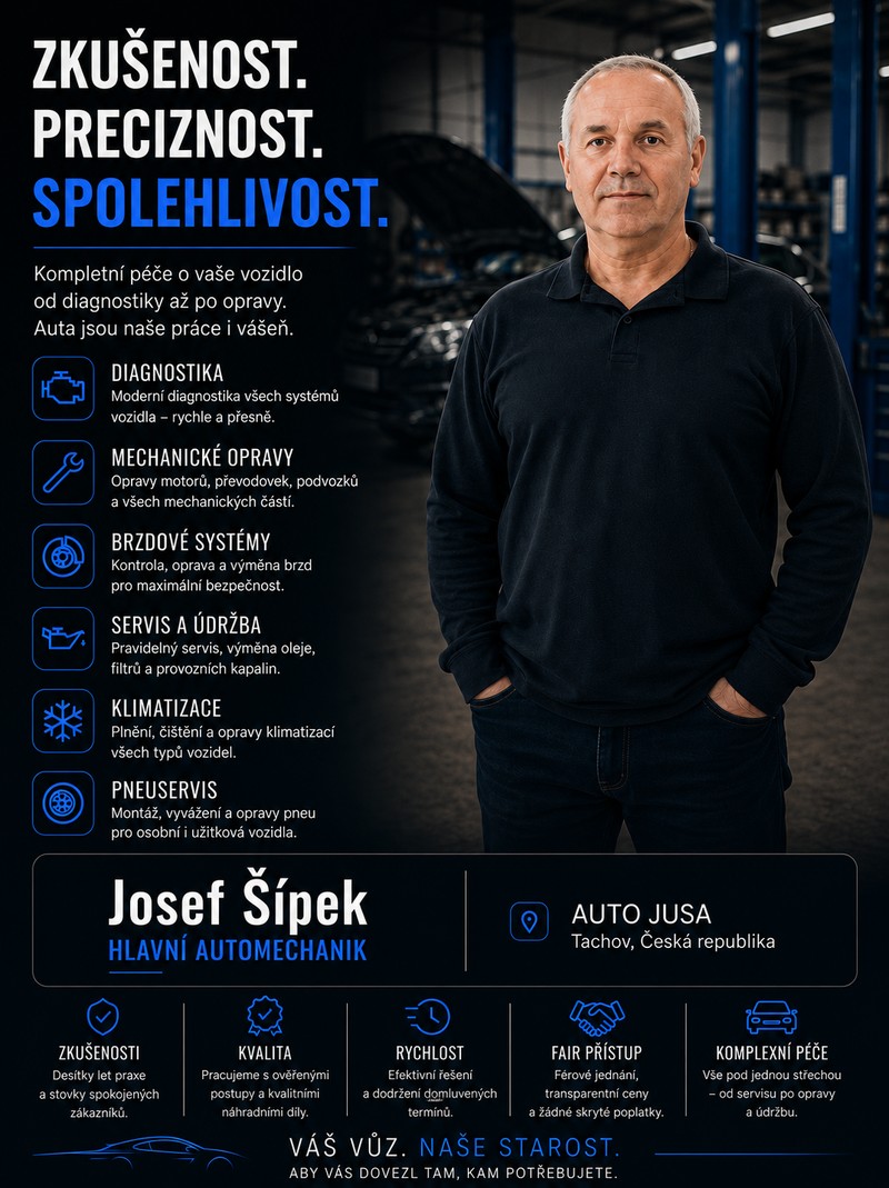 Josef Šípek — hlavní automechanik, AUTO JUSA Tachov