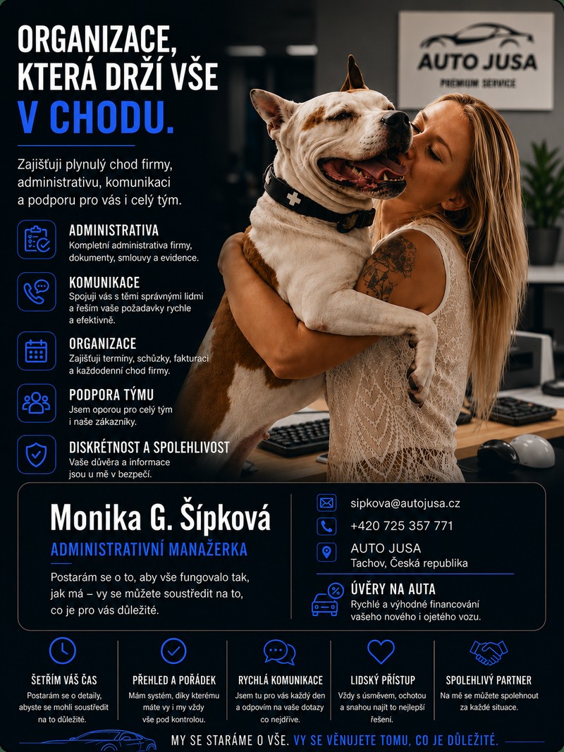 Monika G. Šípková — administrativní manažerka, AUTO JUSA Tachov